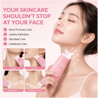 PDRN Collagen Neck Firming Cream with Built-In Gua Sha Massager — Volufiline 5%, 3.17 oz